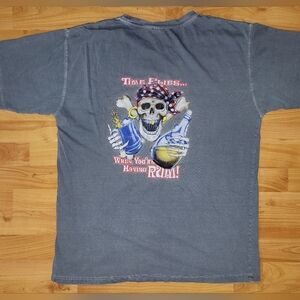 Y2K Rum lover tee Tropical Paradise Pirate Logo beach Summer vacation vibes, XL
